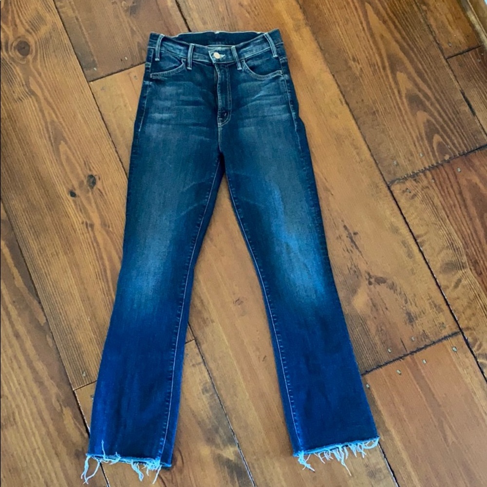 MOTHER the Hustler ankle fray jeans
